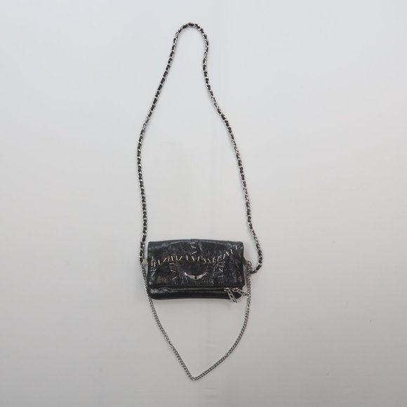 Zadig & Voltaire Black Crossbody Bag with Chain Strap and Edgy Design - Picture 2 of 10